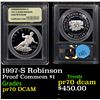 Image 1 : Proof 1997-S Robinson Modern Commem Dollar $1 Graded GEM++ Proof Deep Cameo By USCG