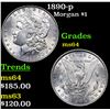 Image 1 : 1890-p Morgan Dollar $1 Grades Choice Unc