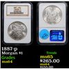 Image 1 : NGC 1887-p Morgan Dollar $1 Graded ms64 By NGC