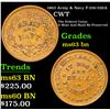 Image 1 : 1863 Army & Navy Civil War Token F-219/320A 1c Grades Select Unc BN