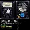 Image 1 : Proof 1995-s Civil War Modern Commem Dollar $1 Graded GEM++ Proof Deep Cameo By USCG