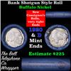 Image 1 : Buffalo Nickel Shotgun Roll in Old Bank Style 'Bell Telephone'  Wrapper 1920 & d Mint Ends