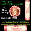 Image 1 : Shotgun Lincoln 1c roll, 2004-p 50 pcs pennies Wrapper .