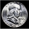 Image 2 : 1952-p Franklin Half Dollar 50c Grades Choice Unc FBL