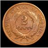 Image 3 : 1865 Plain 5 Two Cent Piece 2c Grades f+