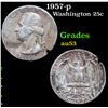 Image 1 : 1957-p Washington Quarter 25c Grades Select AU
