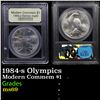 Image 1 : 1984-s Olympics Modern Commem Dollar $1 Graded ms69 By USCG