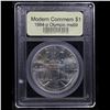 Image 2 : 1984-s Olympics Modern Commem Dollar $1 Graded ms69 By USCG