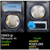 Image 1 : PCGS 1885-p Morgan Dollar $1 Graded ms64 By PCGS