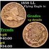 Image 1 : 1858 LL Flying Eagle Cent 1c Grades vg details