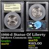 Image 1 : 1986-d Statue of Liberty  Modern Commem Half Dollar 50c Graded ms70, Perfection By USCG