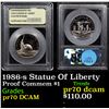 Image 1 : Proof 1986-s Statue Of Liberty Modern Commem Dollar $1 Graded GEM++ Proof Deep Cameo By USCG