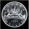 Image 3 : 1965 Large Beads, Pointed 5 Canada Dollar $1 Grades Choice Unc+ DMPL