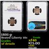 Image 1 : NGC 1891-p Seated Liberty Dime 10c Graded xf details By NGc