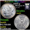 Image 1 : ***Auction Highlight*** 1893-p Morgan Dollar $1 Graded Select Unc By USCG (fc)
