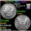 Image 1 : ***Auction Highlight*** 1901-s Morgan Dollar $1 Graded Select+ Unc By USCG (fc)