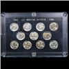 Image 2 : Completed War Time Jefferson 5c in Plastics Holder, 1942-1945, 11 coins
