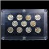 Image 3 : Completed War Time Jefferson 5c in Plastics Holder, 1942-1945, 11 coins