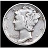 Image 2 : 1945-p Mercury Dime 10c Grades xf