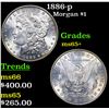 Image 1 : 1886-p Morgan Dollar $1 Grades GEM+ Unc