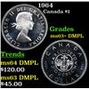 Image 1 : 1964 Canada Dollar $1 Grades Select Unc+ DMPL
