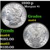 Image 1 : 1890-p Morgan Dollar $1 Grades Choice Unc