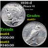 Image 1 : 1926-d Peace Dollar $1 Grades Select+ Unc