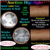 Image 1 : Full Roll of Silver 1966 Canadian Dollar with Queen Elizabeth II, 20 Coins in total.