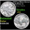 Image 1 : 1937-p Buffalo Nickel Mint Error 5c Grades vf++