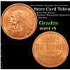 Image 1 : 1895 Philadelphia Wanamaker Store Card Token Grades Choice Unc RB