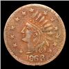 Image 2 : 1863 Not One Cent Civil War Token Fr-59/385a 1c Grades xf+