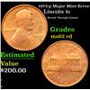 Image 1 : 1975-p Lincoln Cent Major Mint Error 1c Grades Select Unc RD