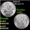 Image 1 : 1921-d Morgan Dollar $1 Grades Select+ Unc