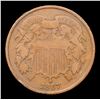 Image 2 : 1867 Two Cent Piece 2c Grades vf+