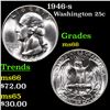Image 1 : 1946-s Washington Quarter 25c Grades GEM+ Unc