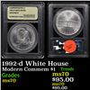 Image 1 : 1992-d White House Modern Commem Dollar $1 Graded ms70, Perfection By USCG