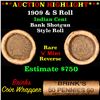Image 1 : ***Auction Highlight*** Indian cent 1c orig roll, 1909 end S other end (fc)