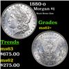 Image 1 : 1880-o Morgan Dollar $1 Grades Select Unc