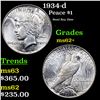 Image 1 : 1934-d Peace Dollar $1 Grades Select Unc