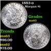 Image 1 : 1883-o Morgan Dollar $1 Grades Select Unc