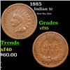Image 1 : 1885 Indian Cent 1c Grades vf++