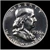 Image 2 : Proof 1956 Franklin Half Dollar Type 2 50c Grades GEM++ Proof