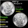 Image 1 : 1887-p Morgan Dollar $1 Grades Choice+ Unc