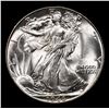 Image 2 : 1946-p Walking Liberty Half Dollar 50c Grades Choice+ Unc