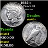 Image 1 : 1922-s Peace Dollar $1 Grades Select+ Unc