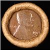 Image 2 : Mixed small cents 1c orig shotgun roll, 1917-d Wheat Cent, 1896 Indian Cent other end, Brinks Wrappe