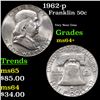 Image 1 : 1962-p Franklin Half Dollar 50c Grades Choice+ Unc