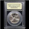 Image 2 : 1992-p Olympics Modern Commem Half Dollar 50c Graded ms70, Perfection By USCG