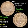 Image 1 : 1857 Flying Eagle Cent 1c Grades vf+