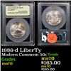 Image 1 : 1986-d LiberTy Modern Commem Half Dollar 50c Graded ms70, Perfection By USCG